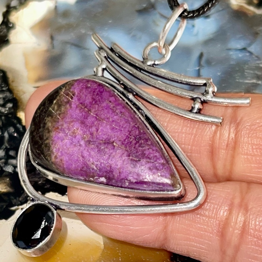 “Peace of Mind Stone” Purpurite Pendant 2”